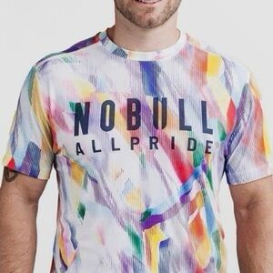 NWT NOBULL Men’s Limited Edition Pride Rainbow Dry Wicking Tee Shirt Size L